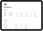Best free notion budget template