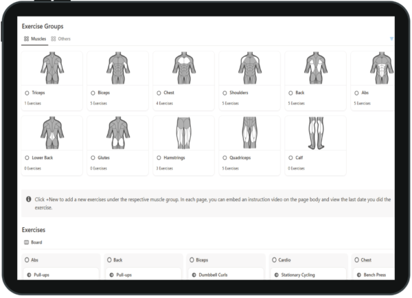 notion workout templates